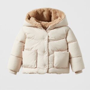 Zara ivory coat size 3-4